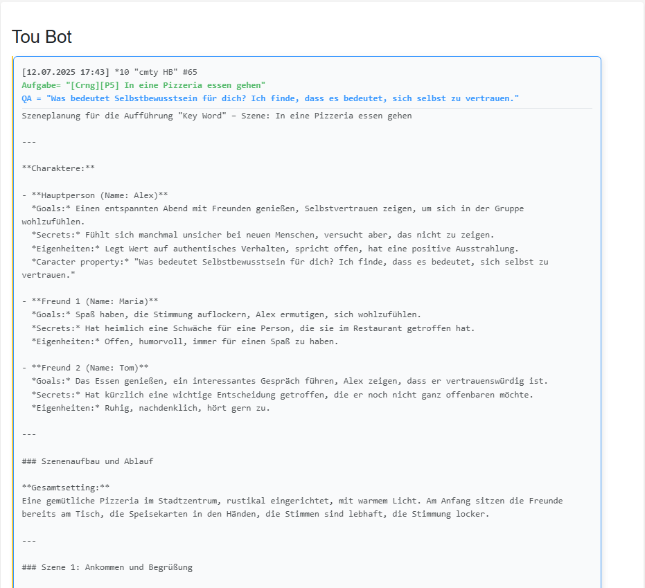 Aktivitäten Screenshot